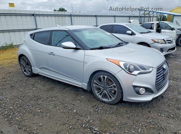 KMHTC6AE5HU313465 2017 HYUNDAI VELOSTER Серебряный Передняя правая четверть