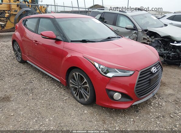 KMHTC6AE8HU309409 2017 HYUNDAI VELOSTER Red Przód prawy