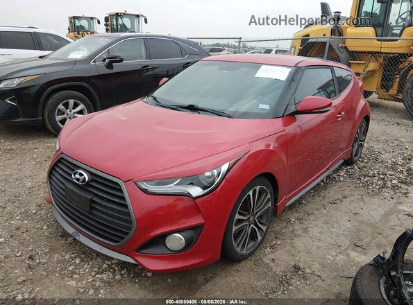 KMHTC6AE8HU309409 2017 HYUNDAI VELOSTER Red Przód lewy