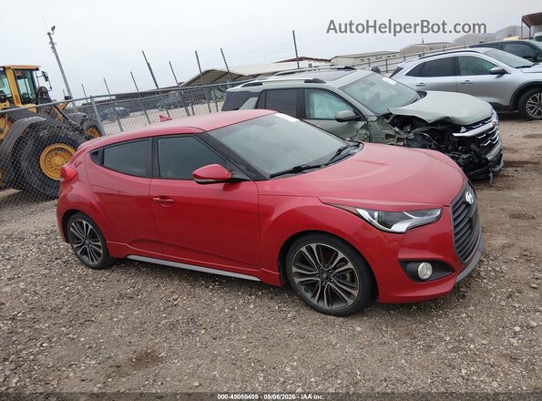 KMHTC6AE8HU309409 2017 HYUNDAI VELOSTER Red Widok wnętrza z tyłu