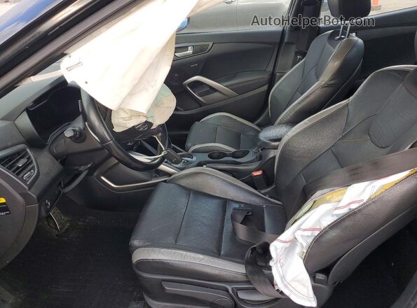 KMHTC6AE8HU309412 2017 HYUNDAI VELOSTER Черный Вид салона спереди