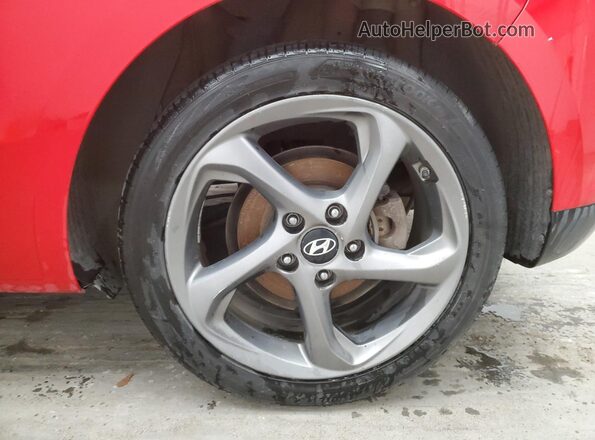 KMHTG6AF7KU017304 2019 HYUNDAI VELOSTER Red VIN კოდის სტიკერის ხედი