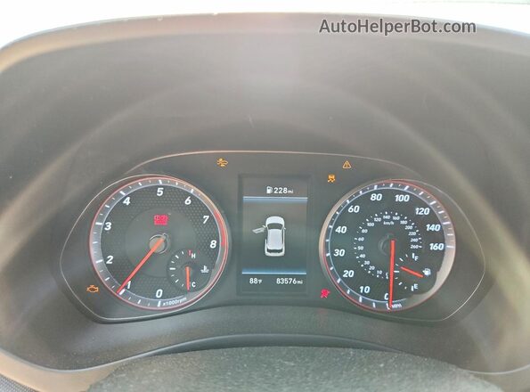 KMHTH6AB7LU021736 2020 HYUNDAI VELOSTER Black Vista del cuadro de instrumentos