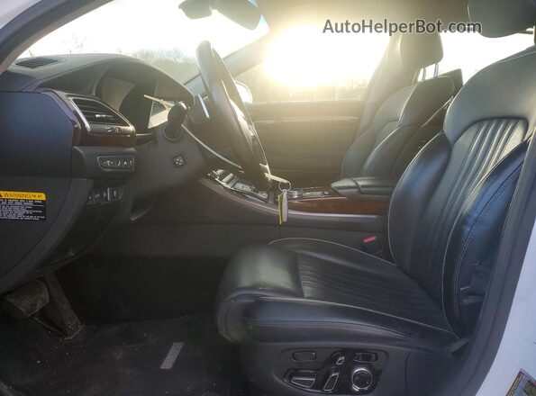KMTF54JH2KU054582 2019 GENESIS G90 White Widok wnętrza z przodu