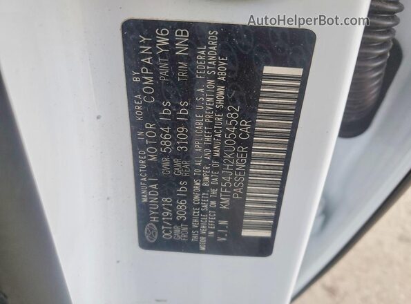 KMTF54JH2KU054582 2019 GENESIS G90 White Widok komory silnika