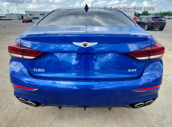 KMTFN4JB1LU334605 2020 GENESIS G80 Синий Вид сзади