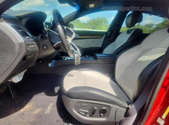 KMTFN4JB2KU328035 2019 GENESIS G80 Red Вид салону спереду