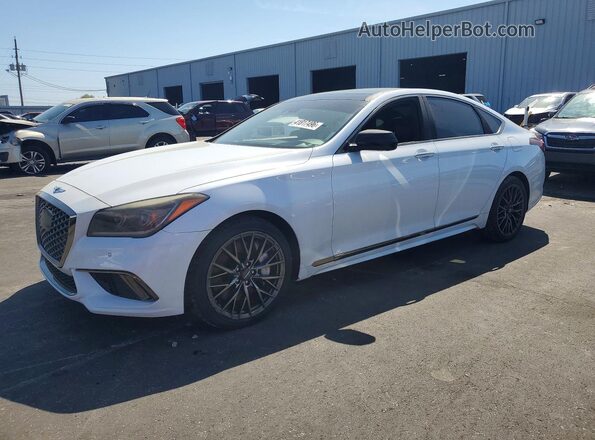 KMTFN4JB5KU306093 2019 GENESIS G80 Белый Передняя левая четверть