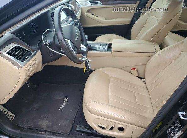 KMTFN4JE4LU331272 2020 GENESIS G80 Black Widok wnętrza z przodu
