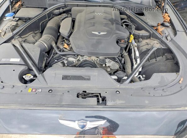 KMTFN4JE4LU331272 2020 GENESIS G80 Black Widok wnętrza z tyłu