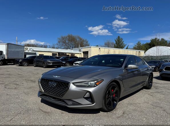 KMTG34LE6LU053532 2020 GENESIS G70 Gray Vista tres cuartos delantera izquierda