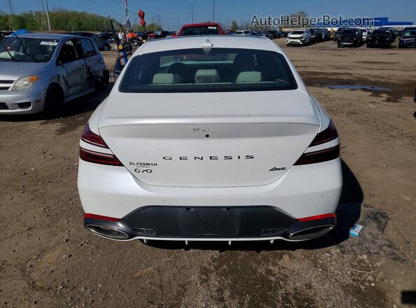 KMTG34SC5SU145486 2025 GENESIS G70 White Widok z tyłu