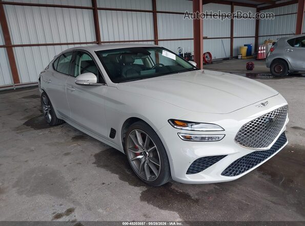 KMTG34SCXSU155706 2025 GENESIS G70 Кремовый Передняя правая четверть