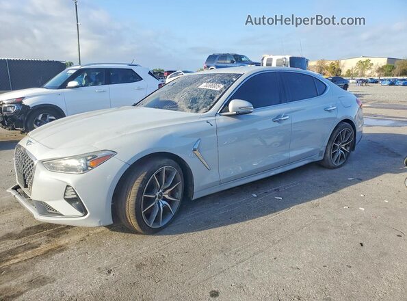 KMTG54LE5KU024127 2019 GENESIS G70 Gray Vista tres cuartos delantera izquierda