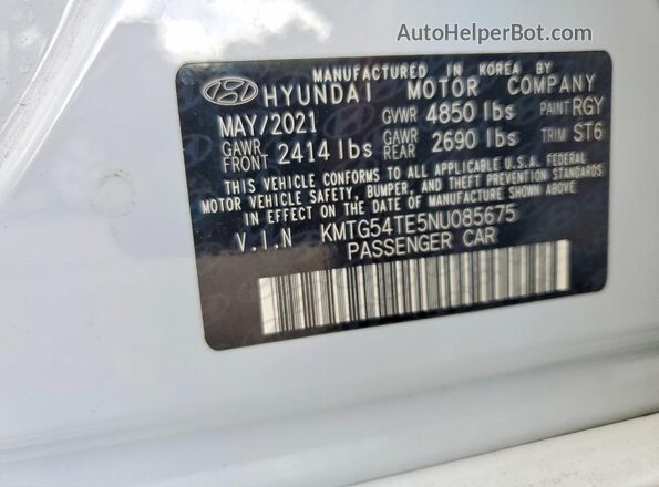 KMTG54TE5NU085675 2022 GENESIS G70 Серый Вид подкапотного пространства