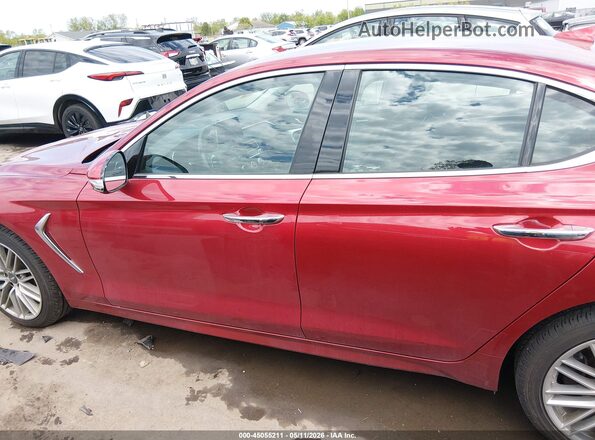KMTG64LA8LU046599 2020 GENESIS G70 Красный Панорамный вид салона 360°