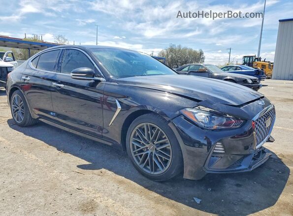 KMTG64LA9KU035237 2019 GENESIS G70 Черный Передняя правая четверть