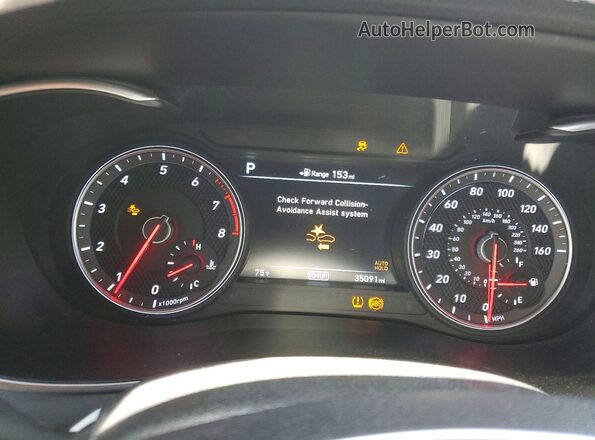 KMTG64LA9KU035237 2019 GENESIS G70 Черный Вид щитка приборов