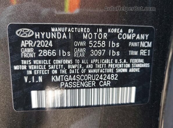 KMTGA4SC0RU242482 2024 GENESIS G80 Серый Вид подкапотного пространства