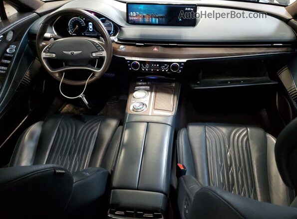 KMTGC4SD2MU073707 2021 GENESIS G80 Black წინა პანელის ხედი