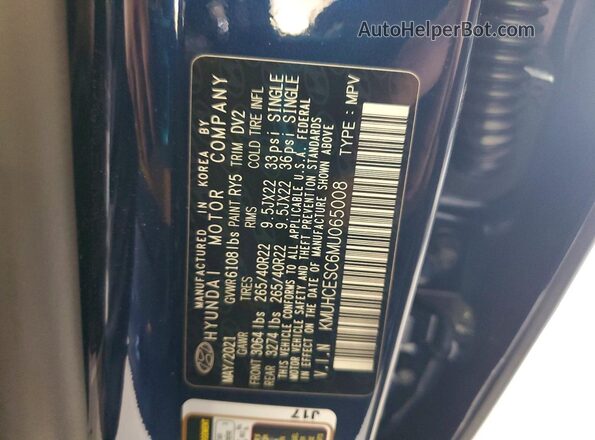 KMUHCESC6MU065008 2021 GENESIS GV80 Синий Вид подкапотного пространства
