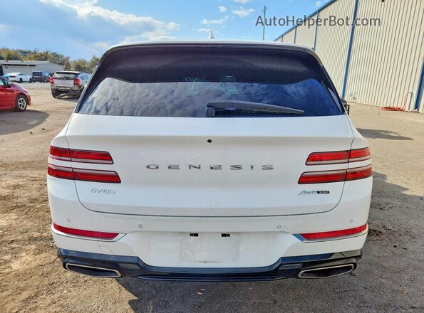 KMUHCESCXPU137378 2023 GENESIS GV80 White უკანა ხედი