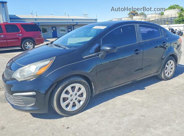 KNADM4A3XH6014886 2017 KIA RIO Черный Передняя левая четверть