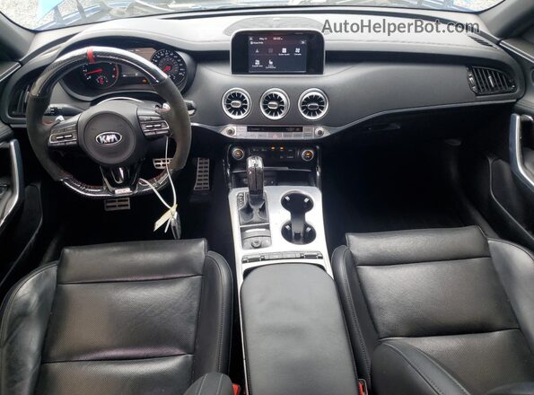 KNAE35LC7L6077608 2020 KIA STINGER Blue Widok deski rozdzielczej