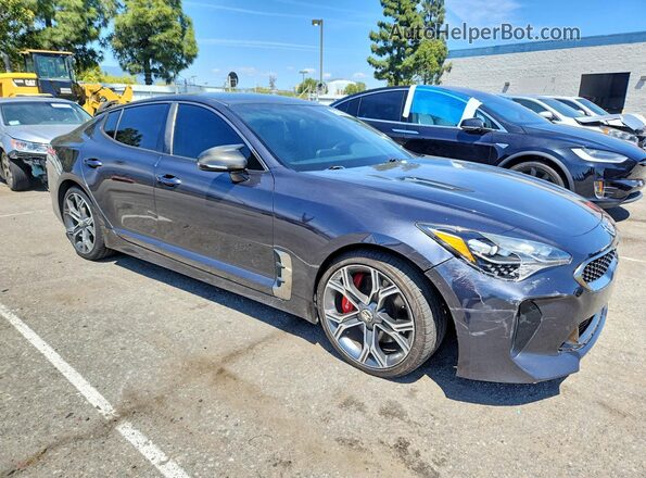 KNAE35LC9K6057763 2019 KIA STINGER Черный Передняя правая четверть