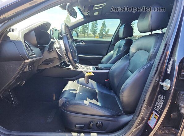 KNAE35LC9K6057763 2019 KIA STINGER Черный Вид салона спереди