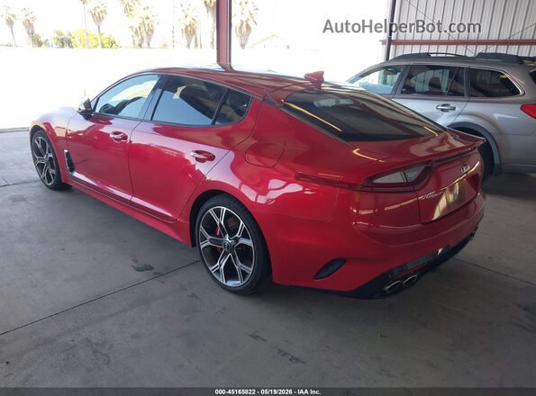 KNAE55LC6J6010909 2018 KIA STINGER Красный Задняя левая четверть