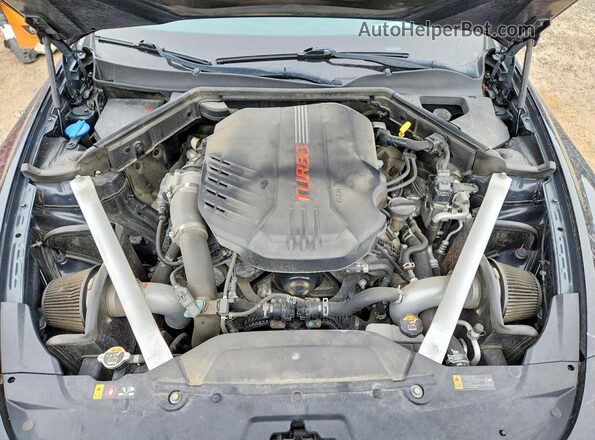 KNAE55LC9M6089643 2021 KIA STINGER Black Widok wnętrza z tyłu