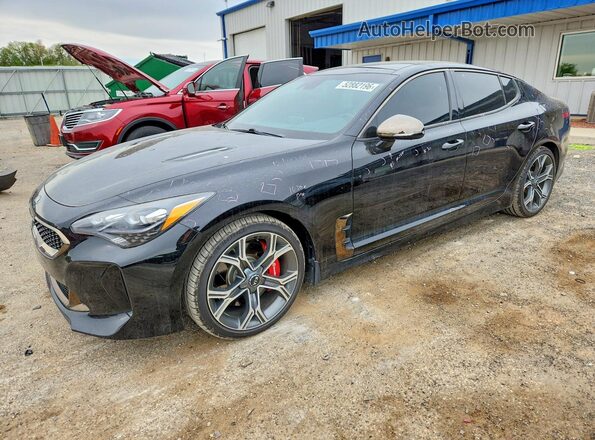 KNAE55LC9M6089643 2021 KIA STINGER Black Przód lewy