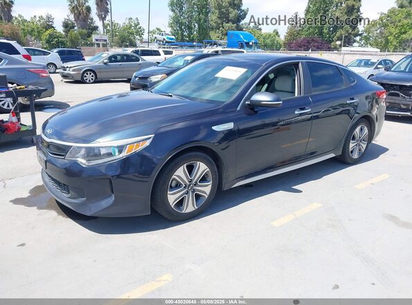 KNAGU4LE0J5020705 2018 KIA OPTIMA HYBRID Blue Передня ліва чверть