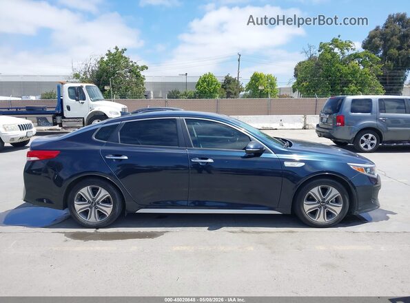 KNAGU4LE0J5020705 2018 KIA OPTIMA HYBRID Blue Вид задньої частини салону