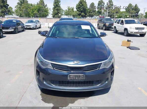 KNAGU4LE0J5020705 2018 KIA OPTIMA HYBRID Blue Вид щитка приладів