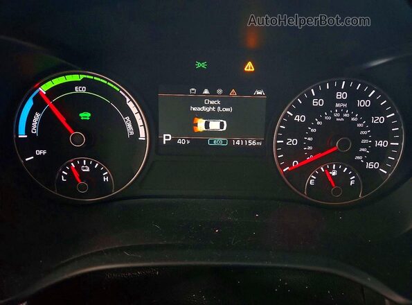 KNAGU4LE7L5044812 2020 KIA OPTIMA Black Вид щитка приладів