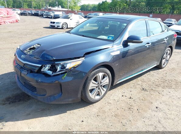 KNAGV4LD4J5024874 2018 KIA OPTIMA PLUG-IN HYBRID Dark Blue Przód lewy