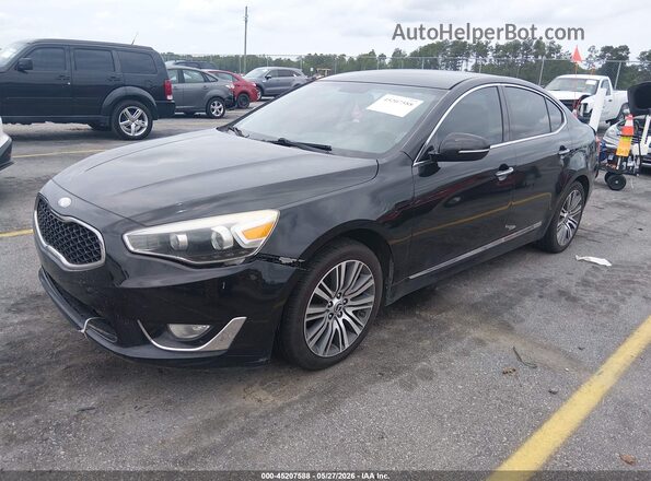 KNALN4D74G5215503 2016 KIA CADENZA Черный Передняя левая четверть