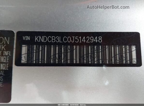 KNDCB3LC0J5142948 2018 KIA NIRO Серебряный Вид подкапотного пространства