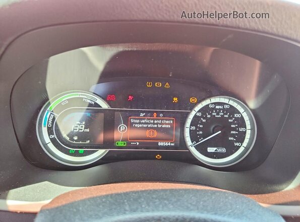 KNDCB3LC4J5113517 2018 KIA NIRO Красный Вид щитка приборов