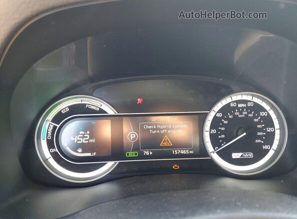 KNDCB3LC7H5044655 2017 KIA NIRO Черный Вид щитка приборов