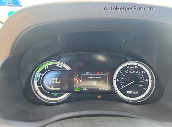 KNDCB3LC7K5221213 2019 KIA NIRO Белый Вид щитка приборов