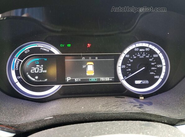 KNDCB3LC7L5365636 2020 KIA NIRO White Instrument cluster view