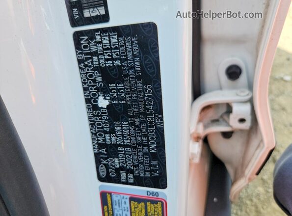 KNDCB3LC8L5427156 2020 KIA NIRO White Widok komory silnika