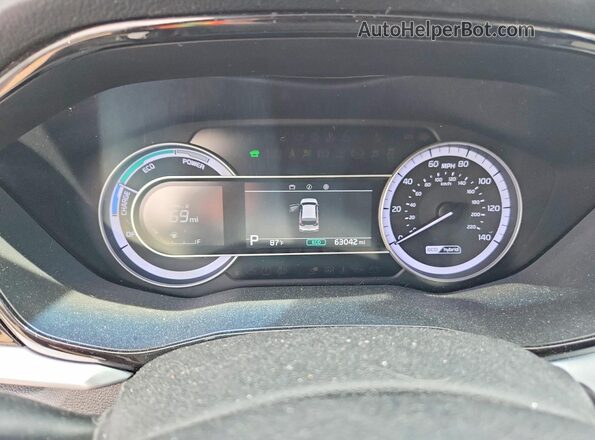 KNDCB3LC8L5427156 2020 KIA NIRO White Widok zestawu wskaźników