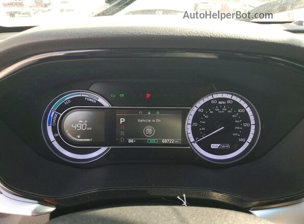 KNDCB3LC8N5512081 2022 KIA NIRO Красный Вид щитка приборов