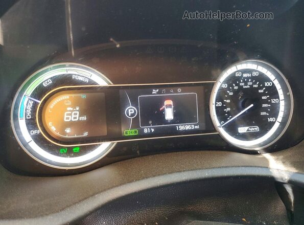 KNDCB3LC9K5334595 2019 KIA NIRO Blue Вид щитка приладів