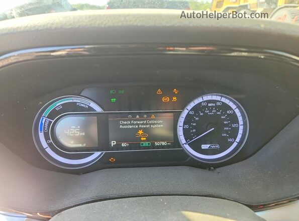 KNDCB3LC9L5400502 2020 KIA NIRO White Widok zestawu wskaźników