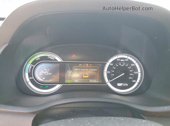 KNDCC3LC1H5095713 2017 KIA NIRO Черный Вид щитка приборов